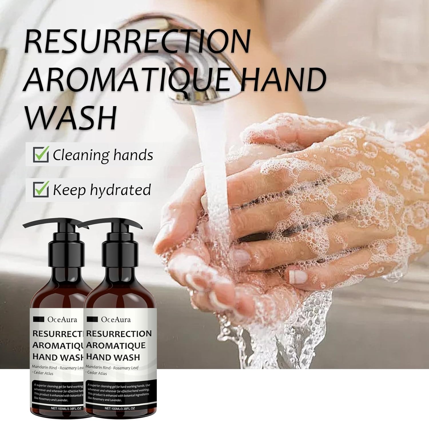 Perfume Fragrance Soap - Desinfectante de manos aromático de 100ML,